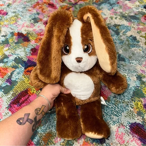 Cocoa Cream Build-A-Bear Plush Bunny spots on tummy and a loose thread see pics - Picture 1 of 8